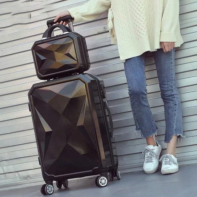 Travel Shoe Bags in Polyester with Ventilation Holes in KhakiWoman Rolling Travel Suitcase Set 14Inch Cosmetic Bag Diamond Face 20/26/28Inch Carry-On Trolley Travel Shoe Bags in Polyester with Ventilation Holes in KhakiWoman Rolling Travel Suitcase Set 14Inch Cosmetic Bag Diamond Face 20/26/28Inch Carry-On Trolley