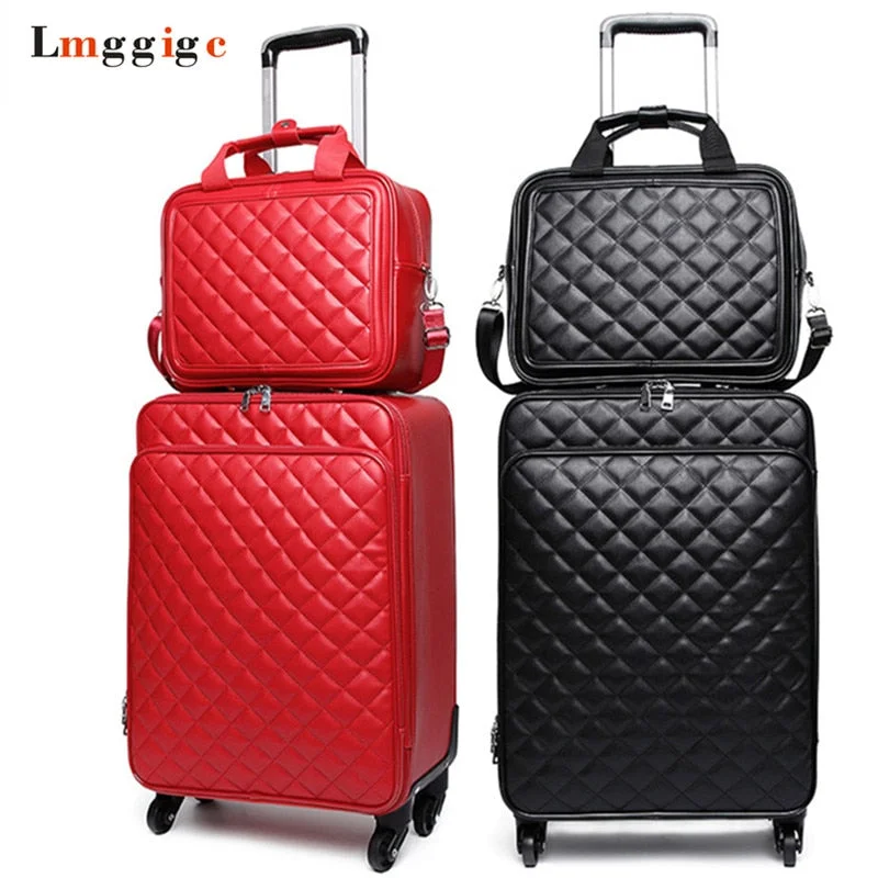 Hanging Travel Toiletry Bags with Multiple Pockets in TealWomen 'S Waterproof Pu Leather Travel Rolling Luggage Suitcase Bag Trolley Case Set, New Hanging Travel Toiletry Bags with Multiple Pockets in TealWomen 'S Waterproof Pu Leather Travel Rolling Luggage Suitcase Bag Trolley Case Set, New