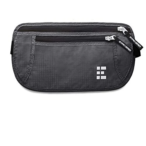 Travel - Size Toiletry Bottles with Leak - Proof Caps in ClearZero Grid Money Belt w/RFID Blocking - Concealed Travel Wallet & Passport Holder Travel - Size Toiletry Bottles with Leak - Proof Caps in ClearZero Grid Money Belt w/RFID Blocking - Concealed Travel Wallet & Passport Holder