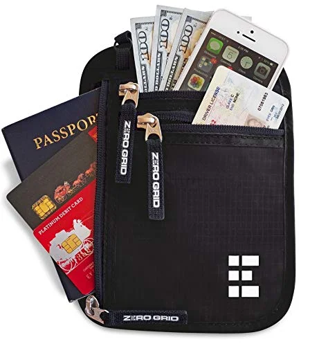Travel Shoe Bags in Polyester with Ventilation Holes in KhakiZero Grid Neck Wallet w/RFID Blocking- Concealed Travel Pouch & Passport Holder (Midnight) Travel Shoe Bags in Polyester with Ventilation Holes in KhakiZero Grid Neck Wallet w/RFID Blocking- Concealed Travel Pouch & Passport Holder (Midnight)