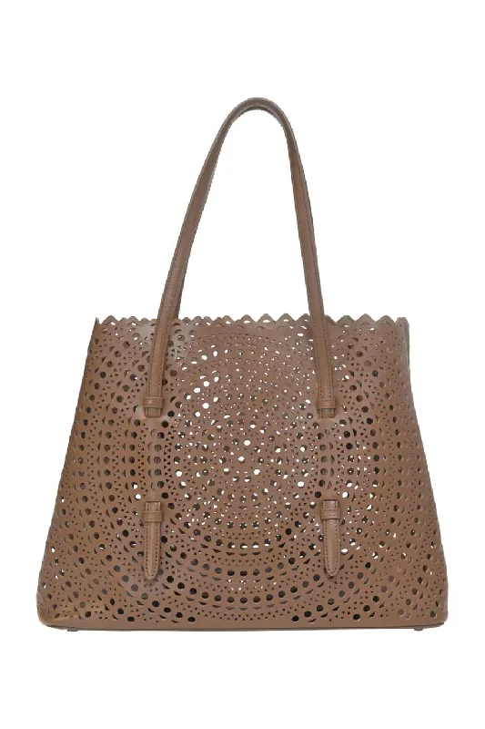 Women's Tote Bag with Inner Compartments in Gray for Organizing Everyday Essentials[WB6429] Alaïa | Tote Bag