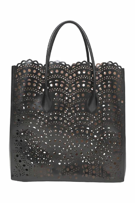 Large Capacity Genuine Leather Women's Tote Bag in Black for Work and Commuting[WB6471] Alaïa | Tote Bag