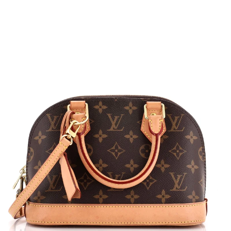 Women's Shoulder Bag with Fringe Details in Brown for a Bohemian StyleAlma Handbag Monogram Canvas BB Women's Shoulder Bag with Fringe Details in Brown for a Bohemian StyleAlma Handbag Monogram Canvas BB