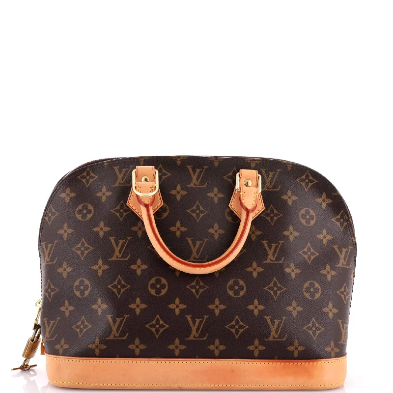 Leather Shoulder Bag with Magnetic Closure in Black for Quick AccessAlma Handbag Monogram Canvas PM Leather Shoulder Bag with Magnetic Closure in Black for Quick AccessAlma Handbag Monogram Canvas PM