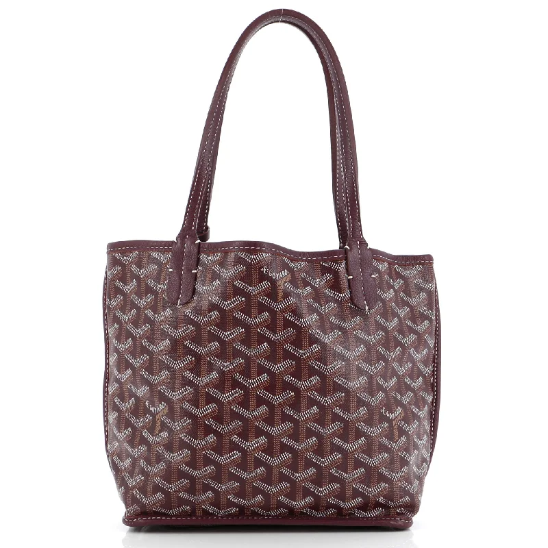 Metallic Tote Bag in Rose Gold with Chain Handles for a Glamorous Night OutWomen's Tote Bag with Detachable Pouch in Purple for Added ConvenienceAnjou Reversible Tote Coated Canvas Mini Metallic Tote Bag in Rose Gold with Chain Handles for a Glamorous Night OutWomen's Tote Bag with Detachable Pouch in Purple for Added ConvenienceAnjou Reversible Tote Coated Canvas Mini