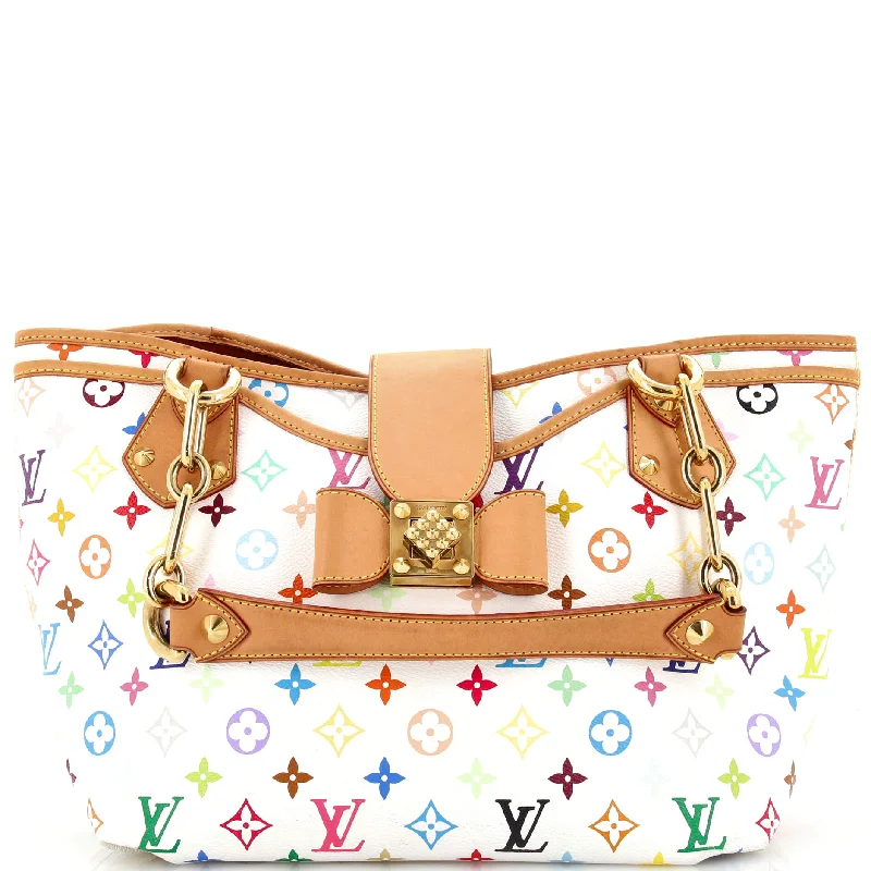 Quilted Shoulder Bag in Cream for a Classic and Elegant LookAnnie Handbag Monogram Multicolor MM Quilted Shoulder Bag in Cream for a Classic and Elegant LookAnnie Handbag Monogram Multicolor MM