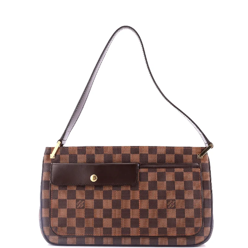 Shoulder Bag with Geometric Pattern in Multicolor for a Contemporary StyleAubagne Bag Damier Shoulder Bag with Geometric Pattern in Multicolor for a Contemporary StyleAubagne Bag Damier