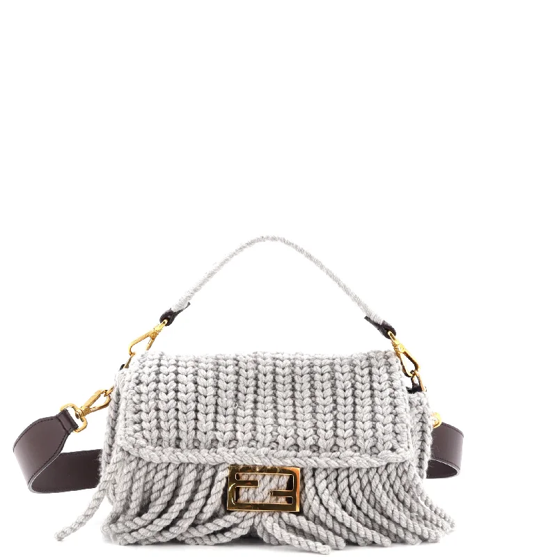 Women's Shoulder Bag with Floral Embroidery in Purple for Spring WalksMetallic Shoulder Bag in Gold for Special OccasionsBaguette NM Bag Knit Wool with Fringe Medium Women's Shoulder Bag with Floral Embroidery in Purple for Spring WalksMetallic Shoulder Bag in Gold for Special OccasionsBaguette NM Bag Knit Wool with Fringe Medium