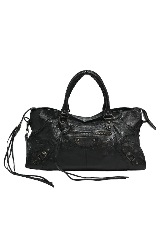 Crossbody Shoulder Bag in Black Leather with Gold Hardware for Night Outs[WB5722] Balenciaga | Cross-Body Bag