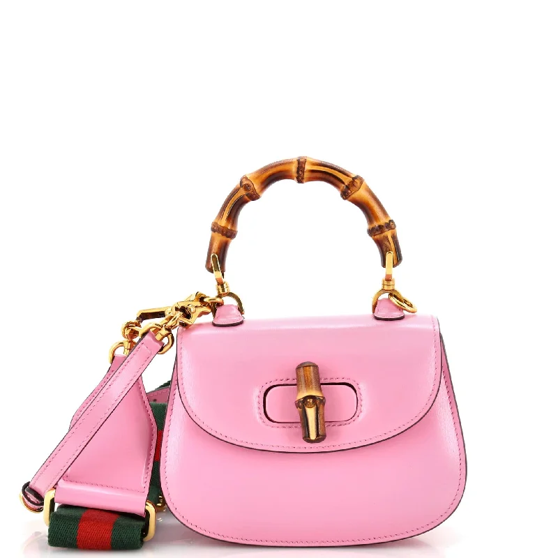 Women's Shoulder Bag with Floral Embroidery in Purple for Spring WalksBamboo 1947 Top Handle Bag Leather Mini Women's Shoulder Bag with Floral Embroidery in Purple for Spring WalksBamboo 1947 Top Handle Bag Leather Mini