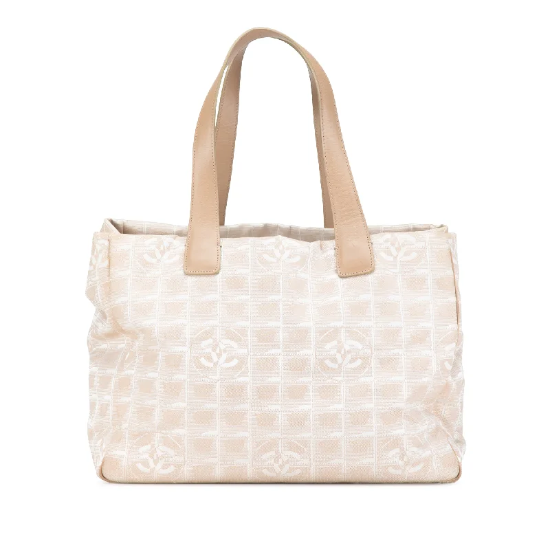 Geometric - Printed Tote Bag in Multicolor for a Contemporary and Trendy OutfitBeige Chanel New Travel Line Tote Geometric - Printed Tote Bag in Multicolor for a Contemporary and Trendy OutfitBeige Chanel New Travel Line Tote
