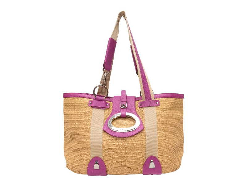 Embroidered Tote Bag in Beige with Floral Motifs for a Boho - Chic VibeBeige & Magenta Dolce & Gabbana Straw Tote Bag Embroidered Tote Bag in Beige with Floral Motifs for a Boho - Chic VibeBeige & Magenta Dolce & Gabbana Straw Tote Bag