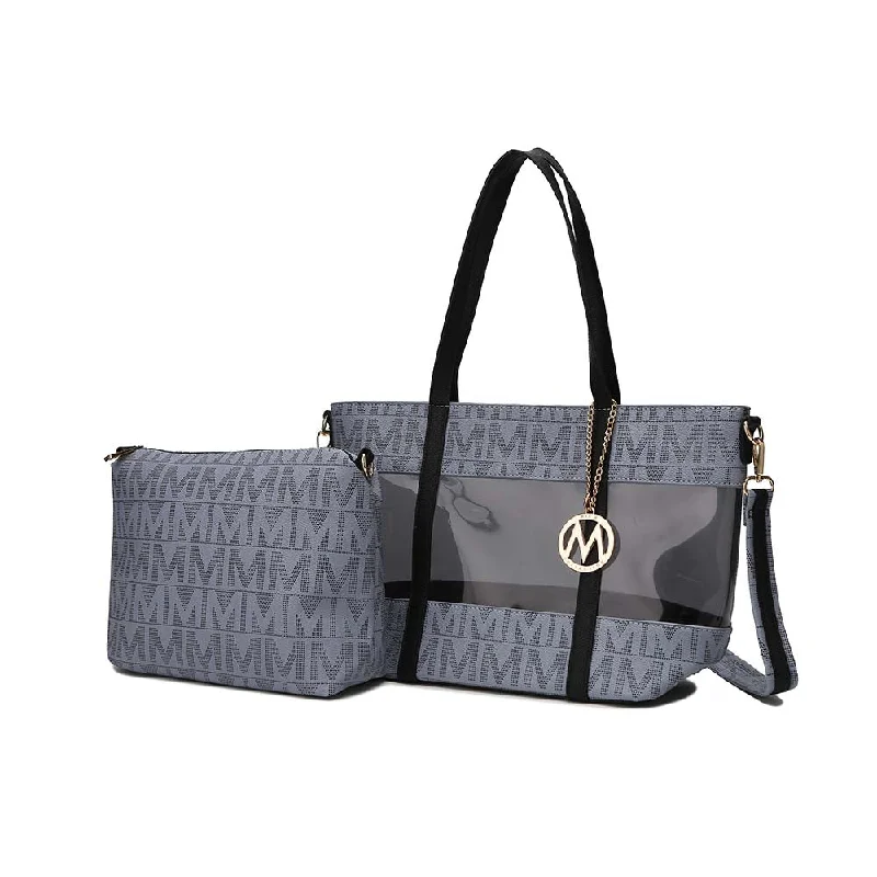 Geometric - Printed Tote Bag in Multicolor for a Contemporary and Trendy OutfitBelinda 2PC Tote Bag with Crossbody Bag by Mia K Geometric - Printed Tote Bag in Multicolor for a Contemporary and Trendy OutfitBelinda 2PC Tote Bag with Crossbody Bag by Mia K