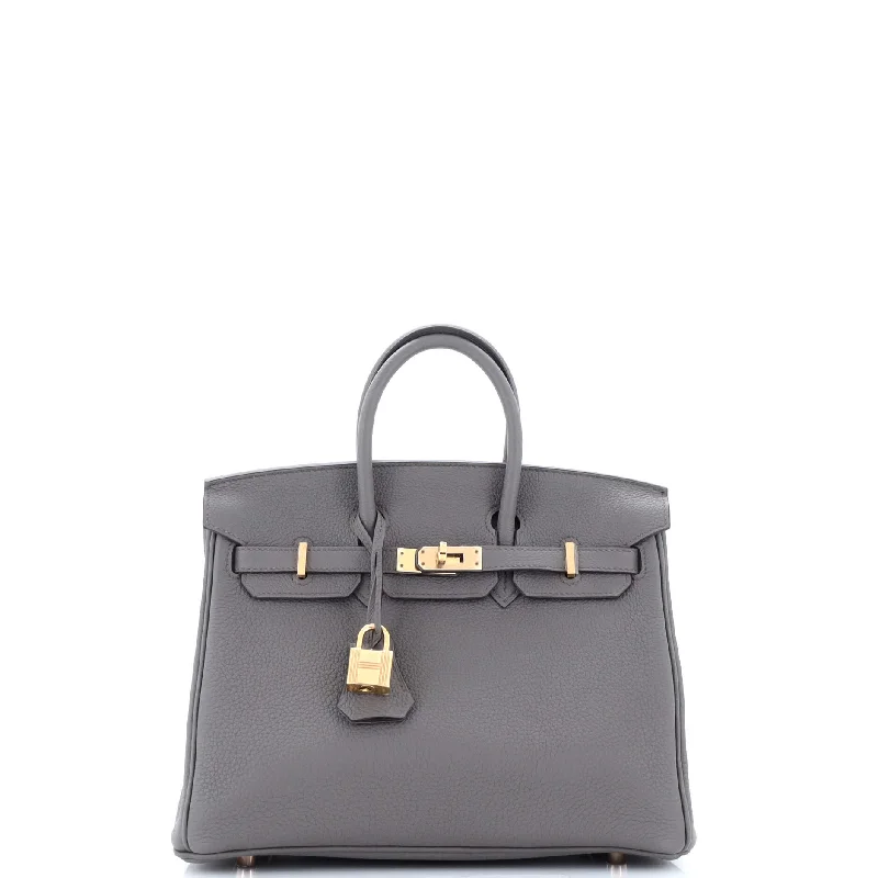 Birkin Handbag Grey Togo with Rose Gold Hardware 25