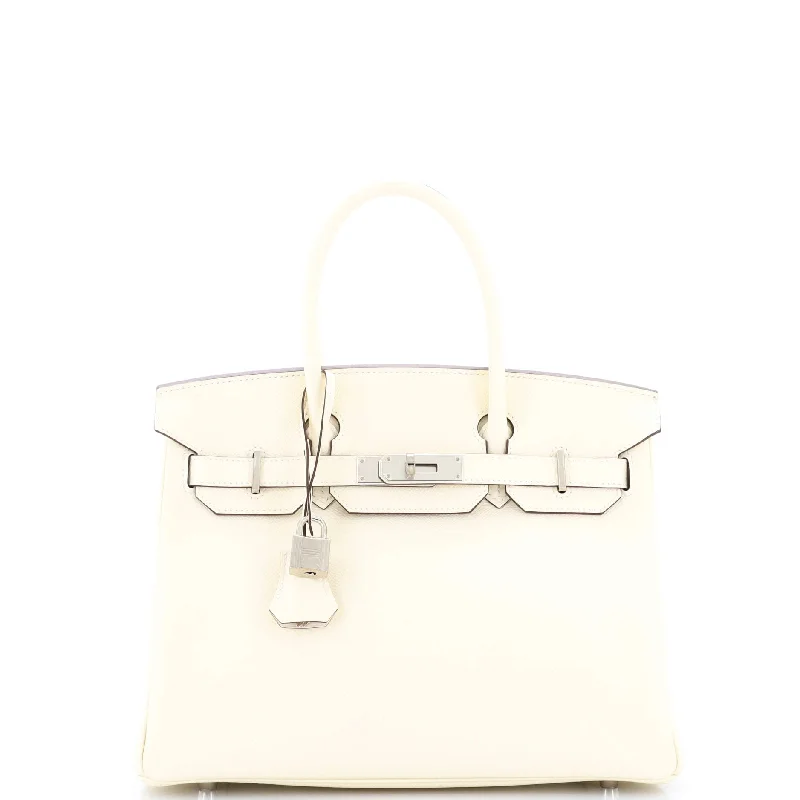 Leather Shoulder Bag with Magnetic Closure in Black for Quick AccessBirkin Handbag Light Epsom with Palladium Hardware 30 Leather Shoulder Bag with Magnetic Closure in Black for Quick AccessBirkin Handbag Light Epsom with Palladium Hardware 30