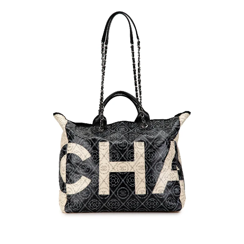 Women's Printed Tote Bag in Floral Patterns for a Spring - Themed Shopping TripBlack Chanel Coated Canvas Camellia Logo Deauville Shopping Tote Satchel Women's Printed Tote Bag in Floral Patterns for a Spring - Themed Shopping TripBlack Chanel Coated Canvas Camellia Logo Deauville Shopping Tote Satchel