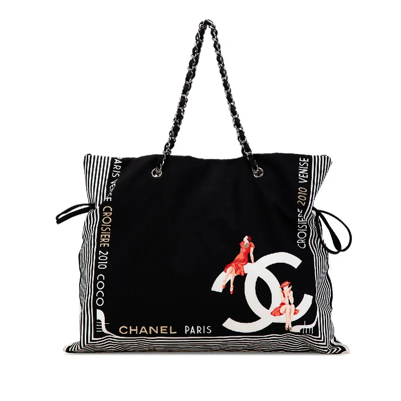 Small Vegan Leather Tote Bag in Blush Pink with Gold - Tone Hardware for a Feminine and Stylish AccessoryBlack Chanel Paris-Venice Canvas Bon Bon Tote Small Vegan Leather Tote Bag in Blush Pink with Gold - Tone Hardware for a Feminine and Stylish AccessoryBlack Chanel Paris-Venice Canvas Bon Bon Tote