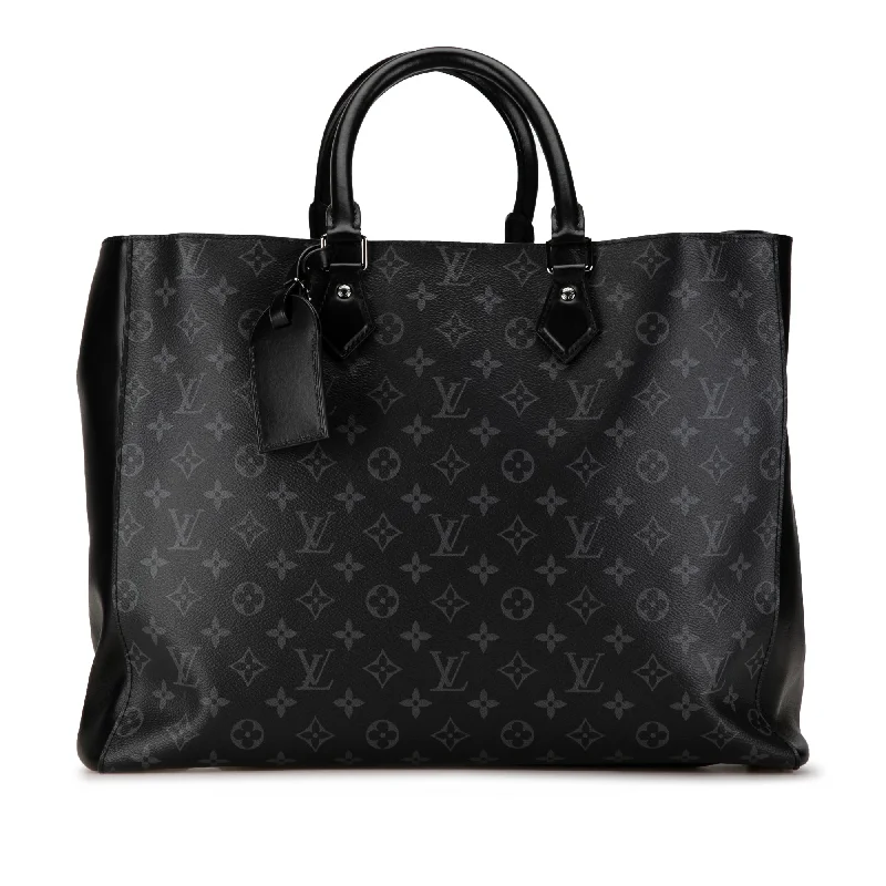 Medium - Sized Canvas Tote Bag in Navy Blue with Striped Pattern for a Nautical - Inspired LookBlack Louis Vuitton Monogram Eclipse Grand Sac Tote Medium - Sized Canvas Tote Bag in Navy Blue with Striped Pattern for a Nautical - Inspired LookBlack Louis Vuitton Monogram Eclipse Grand Sac Tote