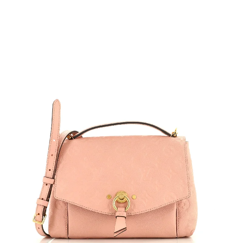 Canvas and Leather Combo Shoulder Bag in Tan for a Rustic LookBlanche Handbag Monogram Empreinte Leather BB Canvas and Leather Combo Shoulder Bag in Tan for a Rustic LookBlanche Handbag Monogram Empreinte Leather BB