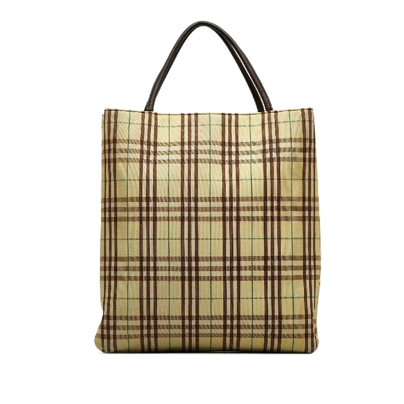 Women's Printed Tote Bag in Floral Patterns for a Spring - Themed Shopping TripBrown Burberry House Check Tote Women's Printed Tote Bag in Floral Patterns for a Spring - Themed Shopping TripBrown Burberry House Check Tote