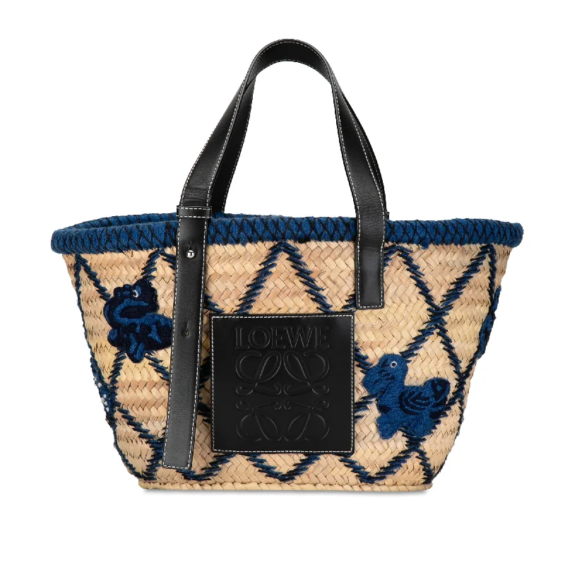 Patchwork Tote Bag in Denim with Vintage - Inspired Designs for a Retro AppealBrown LOEWE William de Morgan Medium Embroidered Palm Leaf Basket Tote Patchwork Tote Bag in Denim with Vintage - Inspired Designs for a Retro AppealBrown LOEWE William de Morgan Medium Embroidered Palm Leaf Basket Tote