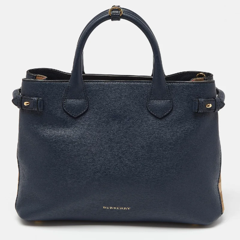 Women's Tote Bag with Magnetic Closure in Orange for Easy Access on the GoBurberry Blue/beige Leather And House Check Canvas Medium Banner Tote Women's Tote Bag with Magnetic Closure in Orange for Easy Access on the GoBurberry Blue/beige Leather And House Check Canvas Medium Banner Tote