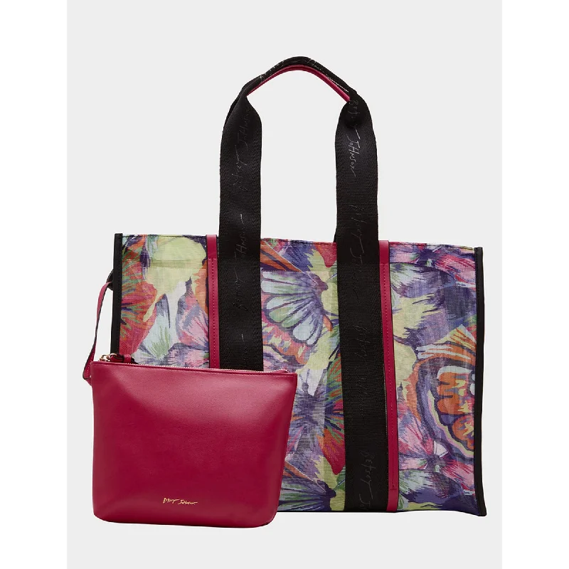 Tote Bag with RFID - Blocking Pocket in Black for Protecting Your Cards and InformationButterfly Mesh Tote Multi Tote Bag with RFID - Blocking Pocket in Black for Protecting Your Cards and InformationButterfly Mesh Tote Multi