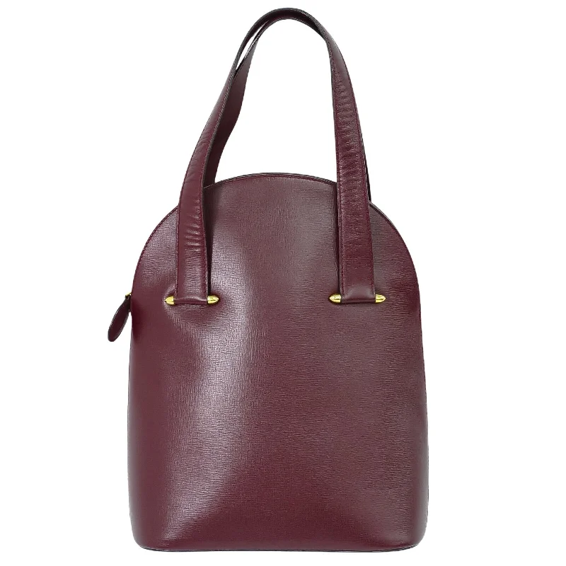 Women's Tote Bag with Detachable Pouch in Purple for Added ConvenienceCartier Must De Cartier  Leather Tote Bag (Pre-Owned)