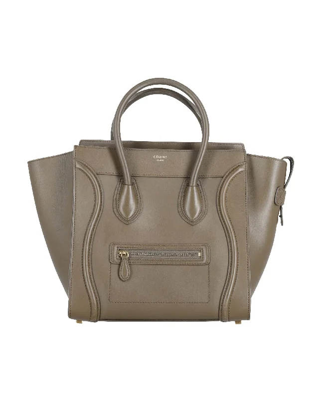 Women's Tote Bag with Magnetic Closure in Orange for Easy Access on the GoCeline Mini Luggage Tote Bag in Brown Calfskin Leather Women's Tote Bag with Magnetic Closure in Orange for Easy Access on the GoCeline Mini Luggage Tote Bag in Brown Calfskin Leather