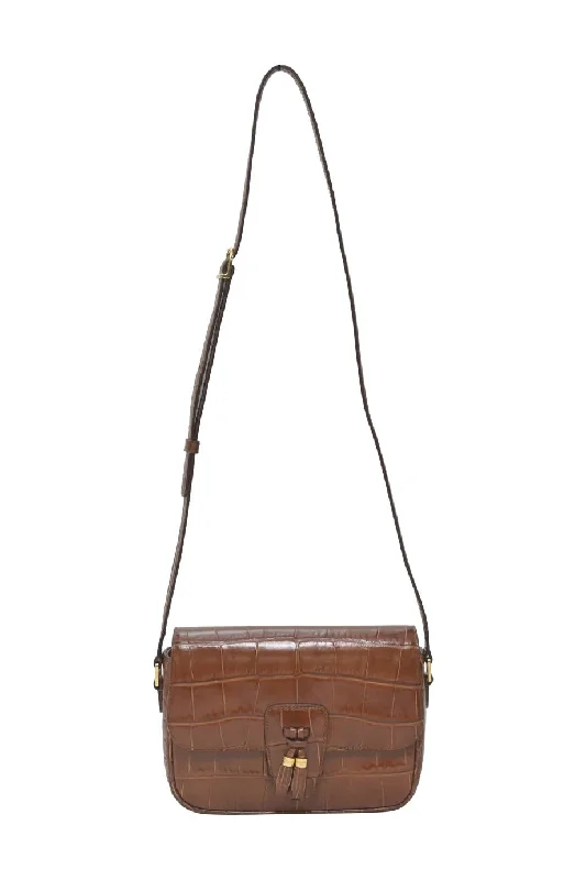 Women's Shoulder Bag with Zippered Pockets in Orange for Safety[WB5427] Celine | Cross-Body Bag