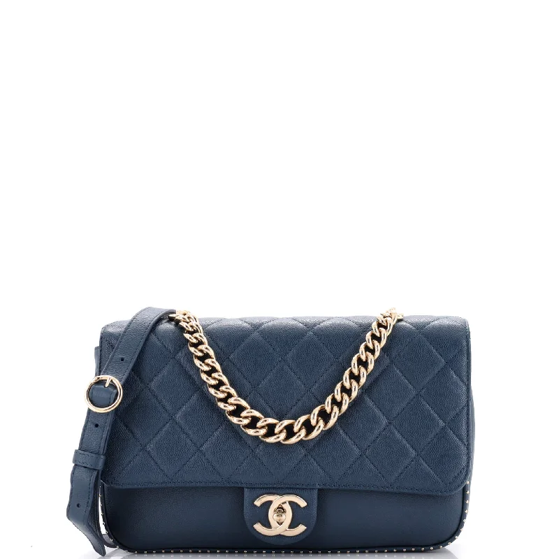 Pvc Shoulder Bag in Clear with Glitter for a Fun and Modern LookChain Handle CC Flap Bag Quilted Caviar with Studded Detail Large Pvc Shoulder Bag in Clear with Glitter for a Fun and Modern LookChain Handle CC Flap Bag Quilted Caviar with Studded Detail Large