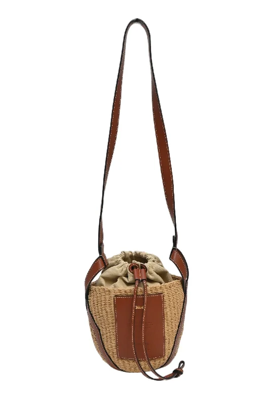 Canvas and Leather Combo Shoulder Bag in Tan for a Rustic Look[WB5717] Chloé | Cross-Body Bag