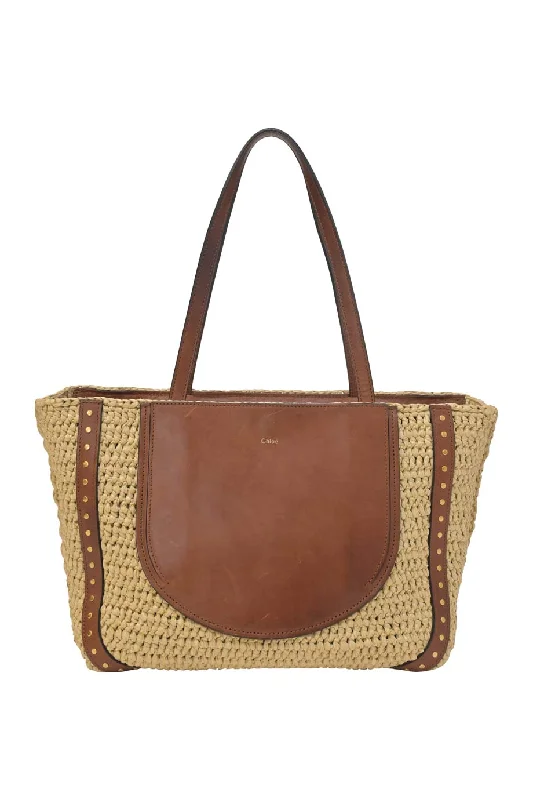 Monogrammed Tote Bag in Brown Leather with Personalized Initials for a Custom and Elegant Touch[WB6211] Chloé | Tote Bag