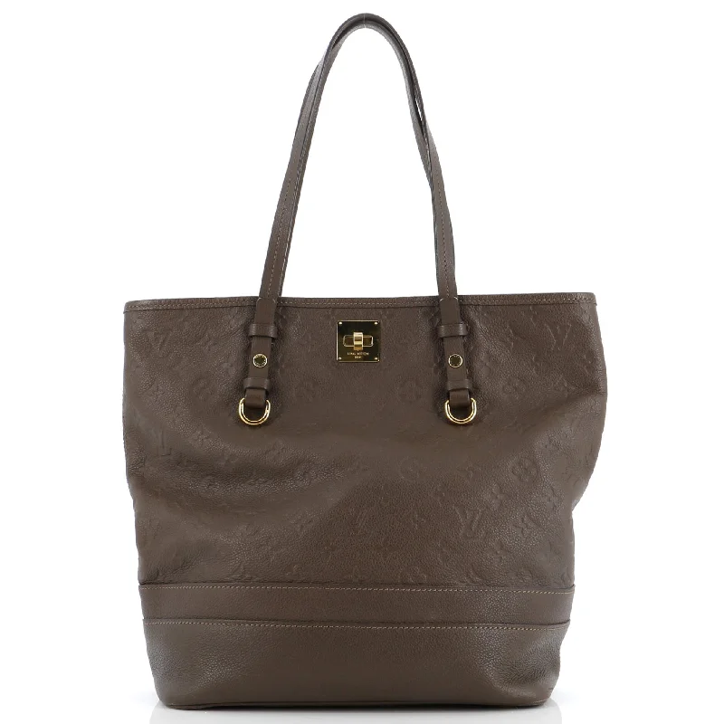 Women's Shoulder Bag with Faux Fur Strap in White for Winter StyleCitadine Handbag Monogram Empreinte Leather PM