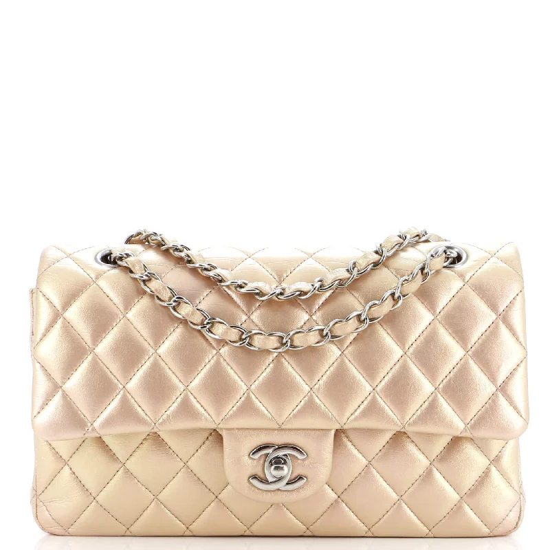 Suede Shoulder Bag in Pink with Tassel Accents for Casual OutingsClassic Double Flap Bag Quilted Iridescent Calfskin Medium Suede Shoulder Bag in Pink with Tassel Accents for Casual OutingsClassic Double Flap Bag Quilted Iridescent Calfskin Medium