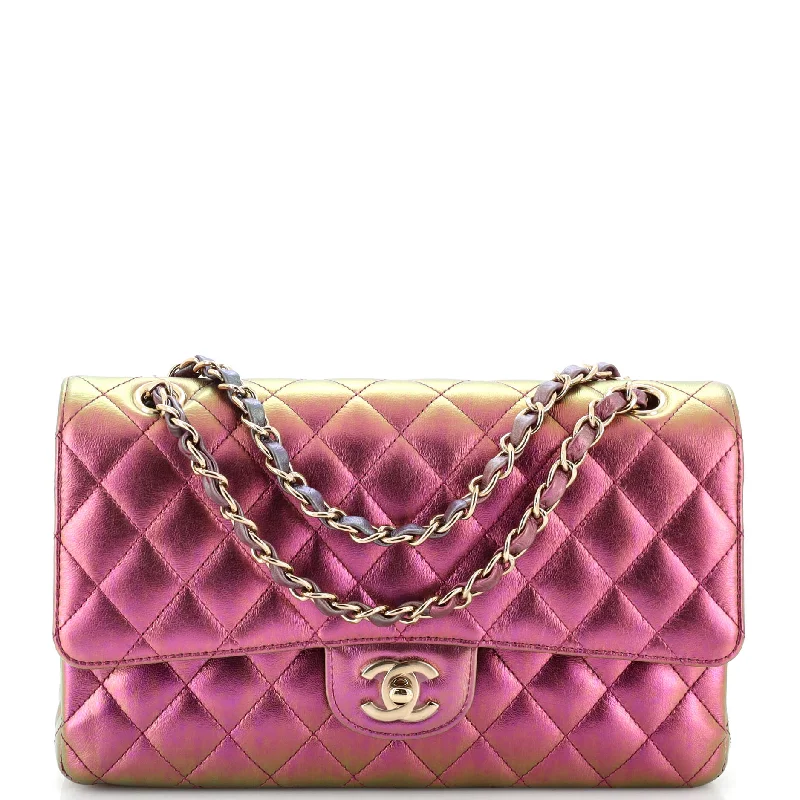 Metallic Shoulder Bag in Gold for Special OccasionsWomen's Shoulder Bag with Adjustable Strap in Pink for ComfortClassic Double Flap Bag Quilted Iridescent Lambskin Medium Metallic Shoulder Bag in Gold for Special OccasionsWomen's Shoulder Bag with Adjustable Strap in Pink for ComfortClassic Double Flap Bag Quilted Iridescent Lambskin Medium
