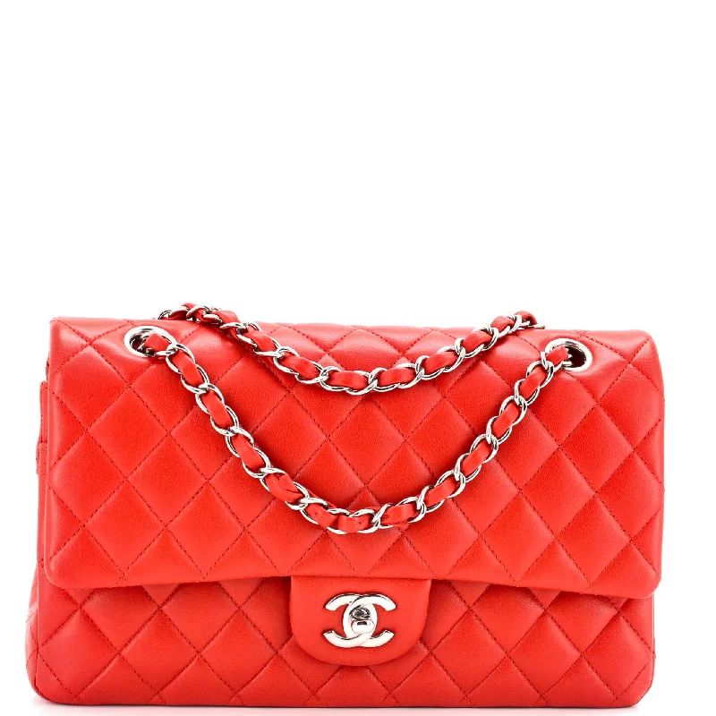 Suede Shoulder Bag in Pink with Tassel Accents for Casual OutingsClassic Double Flap Bag Quilted Lambskin Medium Suede Shoulder Bag in Pink with Tassel Accents for Casual OutingsClassic Double Flap Bag Quilted Lambskin Medium