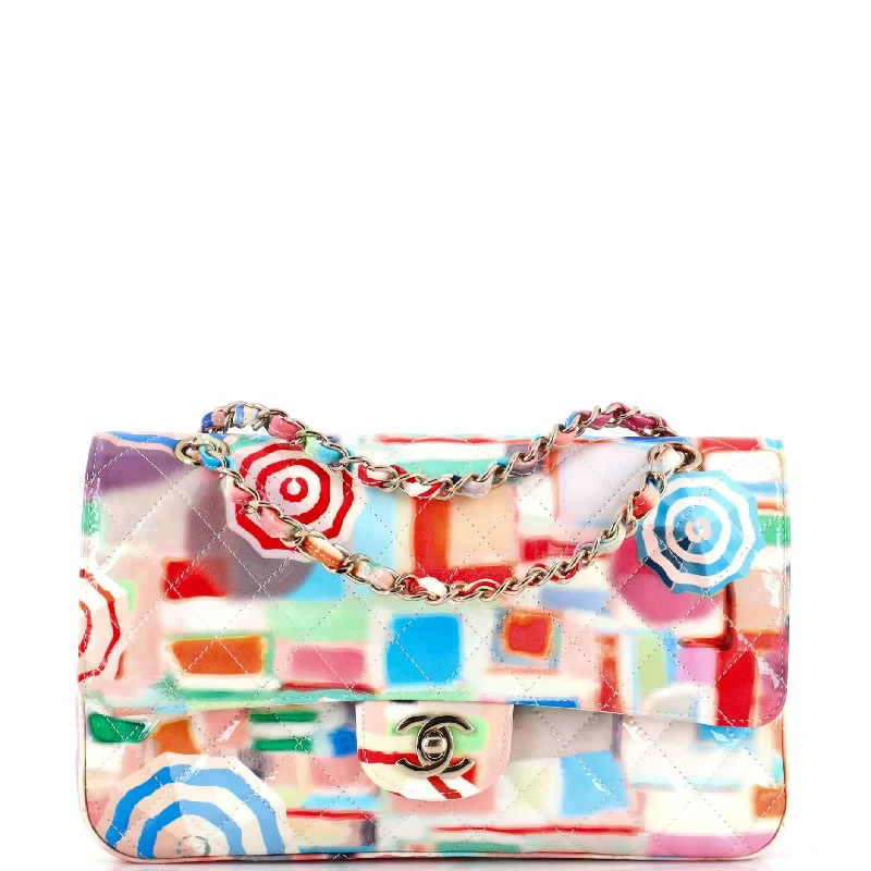 Women's Canvas Shoulder Bag in Navy with Striped Pattern for Beach TripsShoulder Bag with Geometric Pattern in Multicolor for a Contemporary StyleClassic Double Flap Bag Quilted Printed Patent Medium Women's Canvas Shoulder Bag in Navy with Striped Pattern for Beach TripsShoulder Bag with Geometric Pattern in Multicolor for a Contemporary StyleClassic Double Flap Bag Quilted Printed Patent Medium