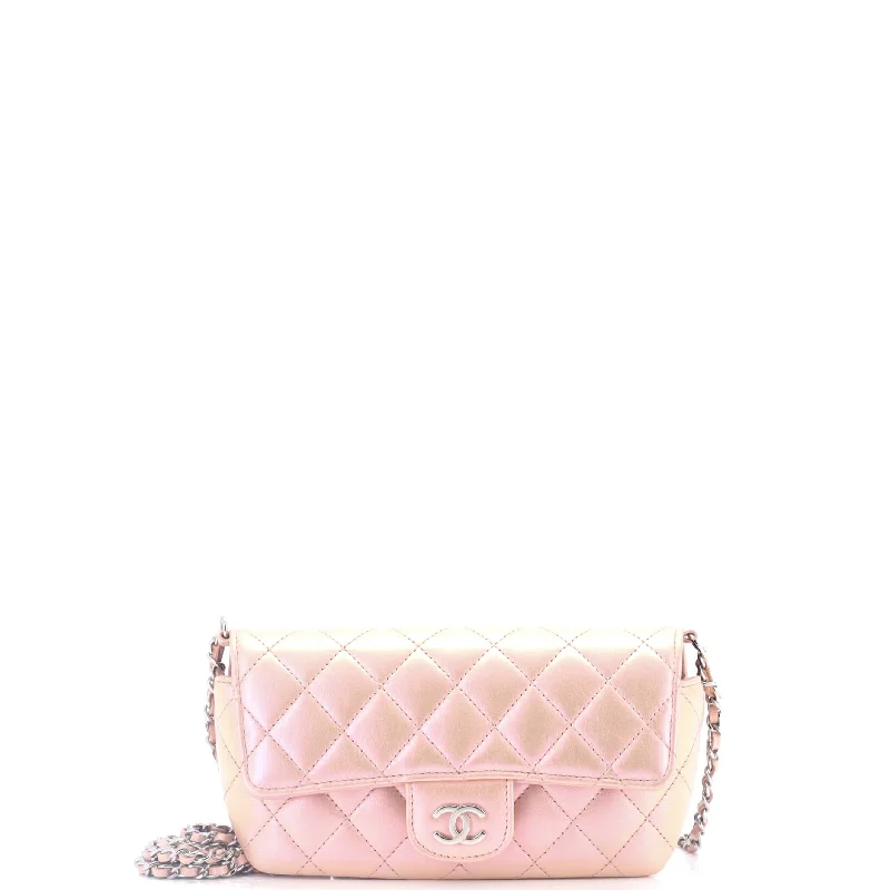 Pvc Shoulder Bag in Clear with Glitter for a Fun and Modern LookClassic Sunglasses Case with Chain Quilted Iridescent Lambskin Pvc Shoulder Bag in Clear with Glitter for a Fun and Modern LookClassic Sunglasses Case with Chain Quilted Iridescent Lambskin
