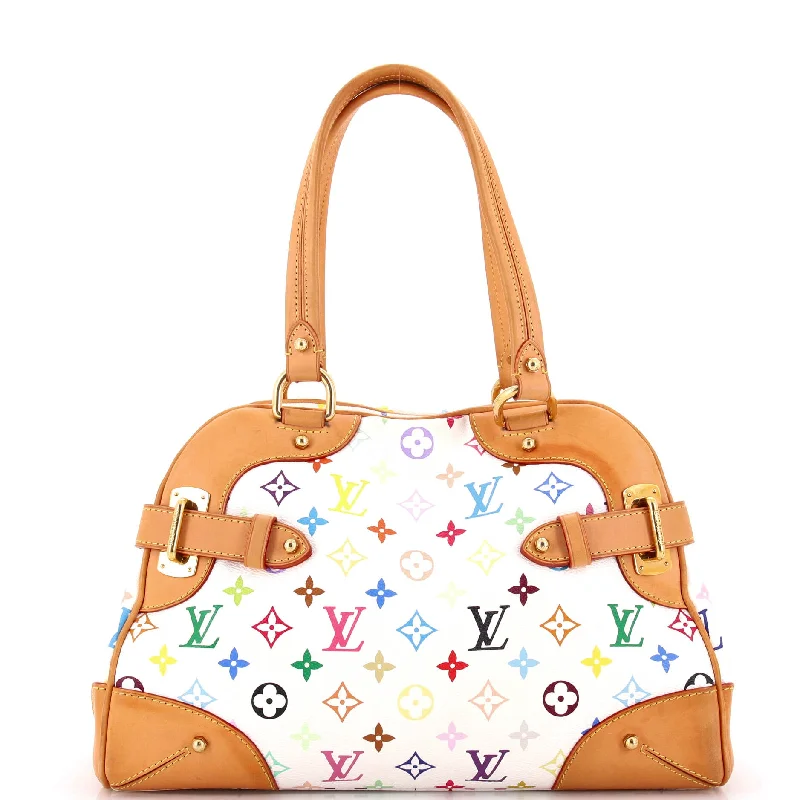 Vegan Leather Shoulder Bag in Gray for Ethical Fashion LoversClaudia Handbag Monogram Multicolor Vegan Leather Shoulder Bag in Gray for Ethical Fashion LoversClaudia Handbag Monogram Multicolor