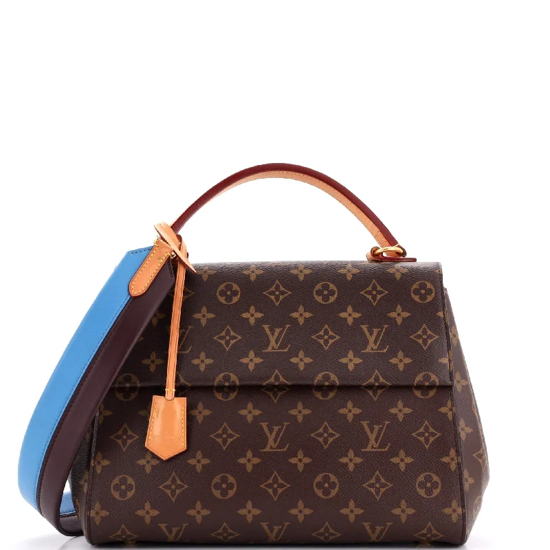 Women's Large Leather Shoulder Bag in Brown with Multiple Compartments for WorkVegan Leather Shoulder Bag in Gray for Ethical Fashion LoversCluny Top Handle Bag Monogram Canvas MM Women's Large Leather Shoulder Bag in Brown with Multiple Compartments for WorkVegan Leather Shoulder Bag in Gray for Ethical Fashion LoversCluny Top Handle Bag Monogram Canvas MM