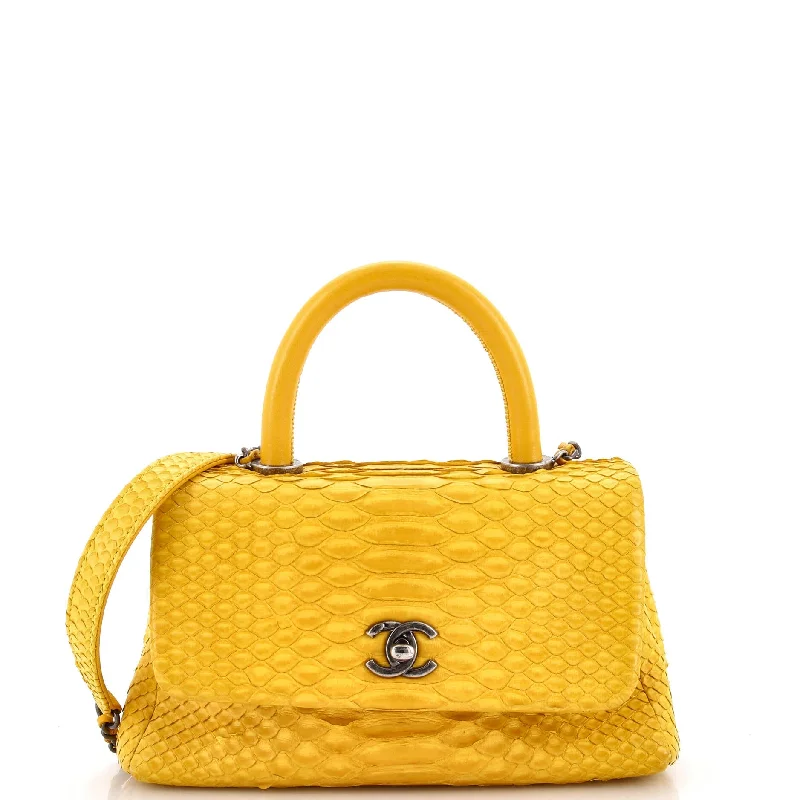 Coco Top Handle Bag Python Mini