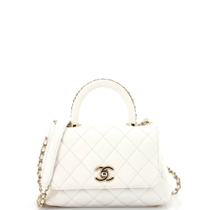 Suede Shoulder Bag in Pink with Tassel Accents for Casual OutingsCoco Top Handle Bag Quilted Caviar with Chain Detail Handle Extra Mini Suede Shoulder Bag in Pink with Tassel Accents for Casual OutingsCoco Top Handle Bag Quilted Caviar with Chain Detail Handle Extra Mini