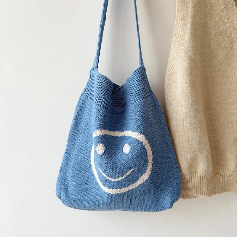 Women's Shoulder Bag with Adjustable Strap in Pink for ComfortWomen's Shoulder Bag with Fringe Details in Brown for a Bohemian StyleElena Handbags Cotton Knitted Shoulder Bag with Smiley Face Women's Shoulder Bag with Adjustable Strap in Pink for ComfortWomen's Shoulder Bag with Fringe Details in Brown for a Bohemian StyleElena Handbags Cotton Knitted Shoulder Bag with Smiley Face