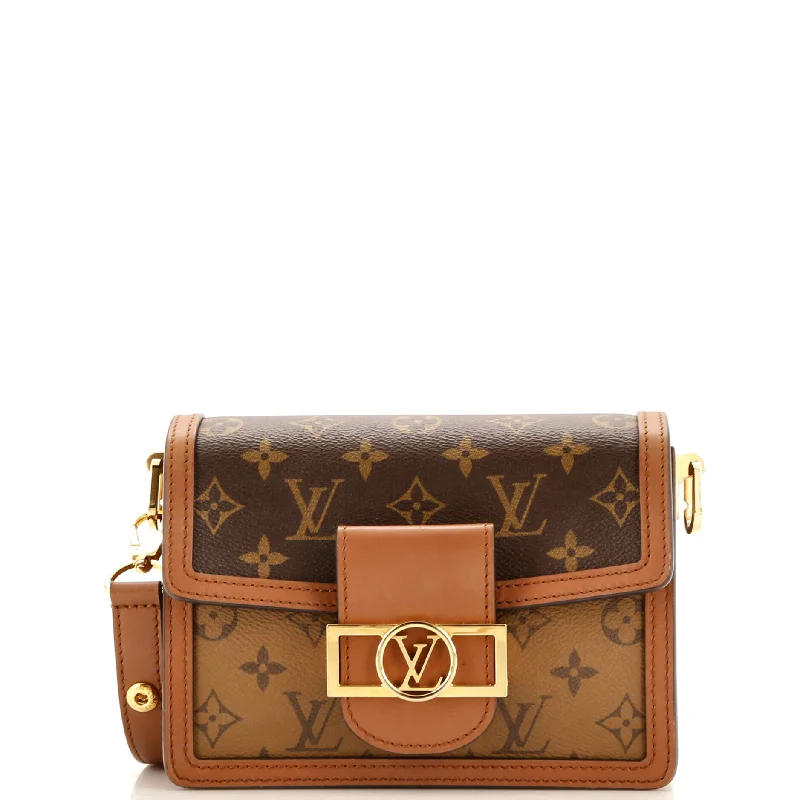 Printed Silk Shoulder Bag in Red for a Pop of ColorDauphine Shoulder Bag Reverse Monogram Canvas Mini Printed Silk Shoulder Bag in Red for a Pop of ColorDauphine Shoulder Bag Reverse Monogram Canvas Mini