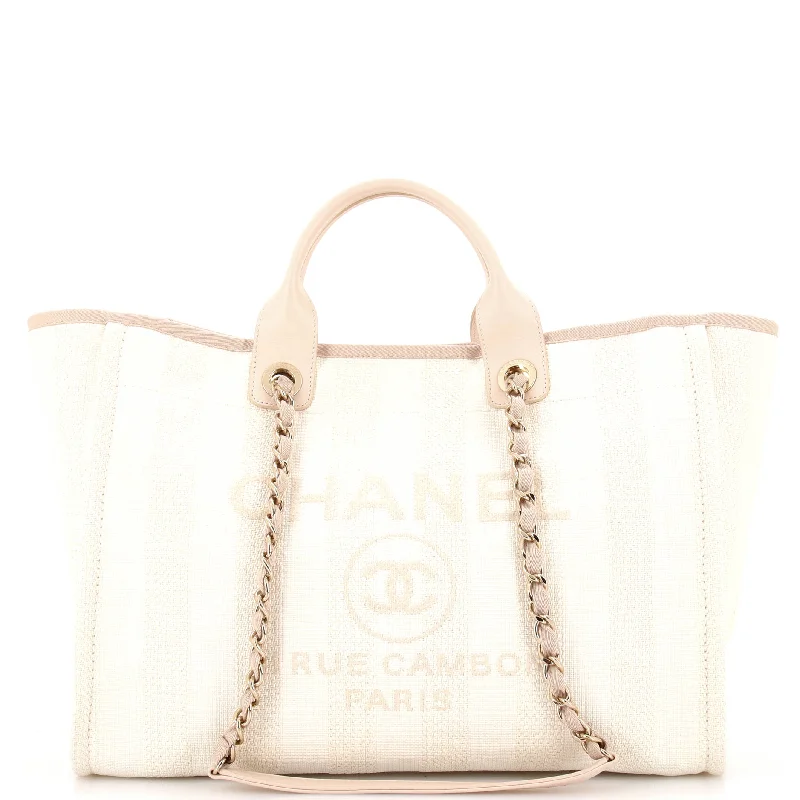 Deauville Tote Striped Mixed Fibers Medium