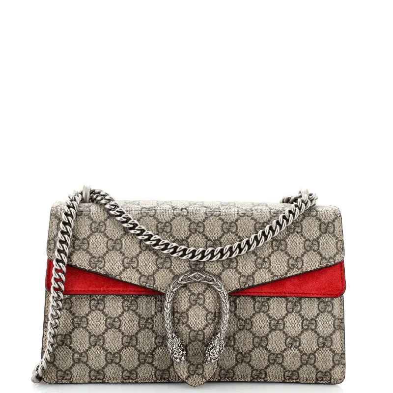 Shoulder Bag with Chain Strap in Silver for a Trendy AppearanceDionysus Bag GG Coated Canvas Small Shoulder Bag with Chain Strap in Silver for a Trendy AppearanceDionysus Bag GG Coated Canvas Small
