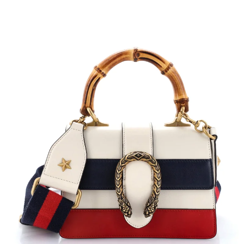 Women's Shoulder Bag with Adjustable Strap in Pink for ComfortDionysus Bamboo Top Handle Bag Colorblock Leather Mini