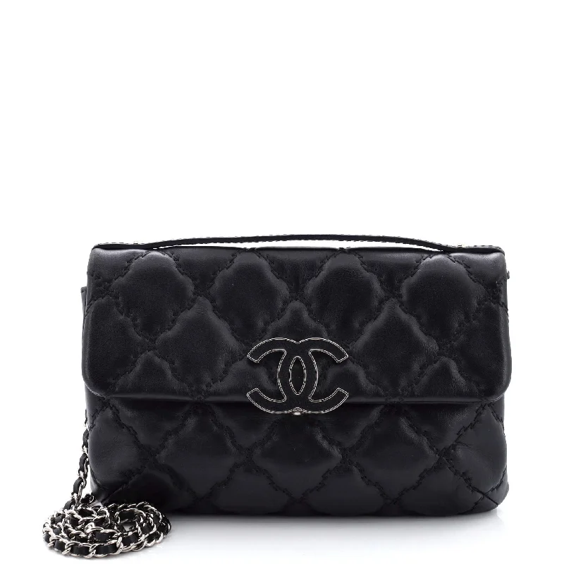 Women's Canvas Shoulder Bag in Navy with Striped Pattern for Beach TripsDouble Stitch Hamptons Flap Bag Quilted Calfskin Mini Women's Canvas Shoulder Bag in Navy with Striped Pattern for Beach TripsDouble Stitch Hamptons Flap Bag Quilted Calfskin Mini