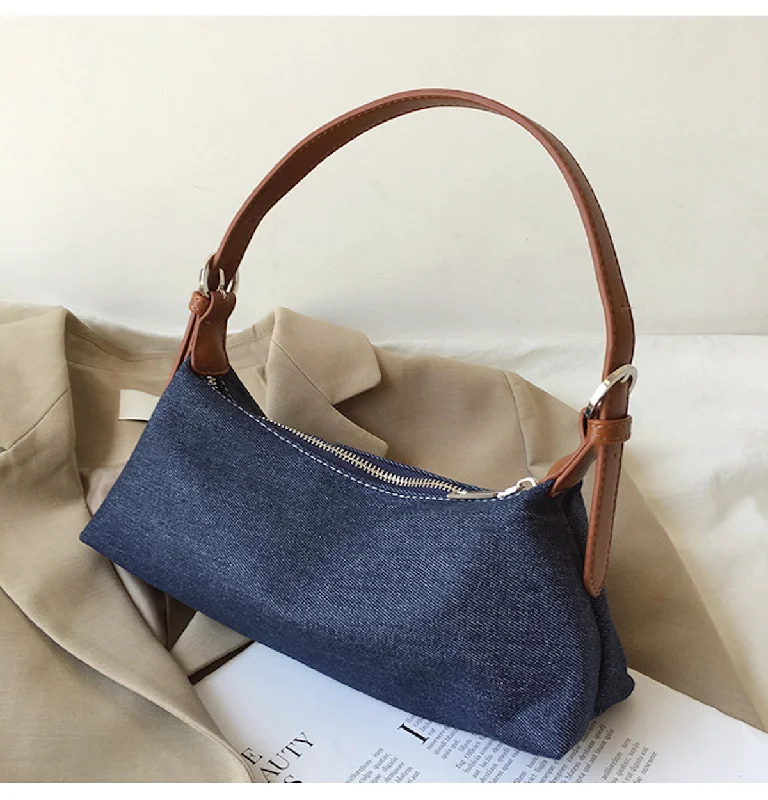 Women's Canvas Shoulder Bag in Navy with Striped Pattern for Beach TripsMetallic Shoulder Bag in Gold for Special OccasionsElena Handbags Classic Everyday Denim Shoulder Bag Women's Canvas Shoulder Bag in Navy with Striped Pattern for Beach TripsMetallic Shoulder Bag in Gold for Special OccasionsElena Handbags Classic Everyday Denim Shoulder Bag